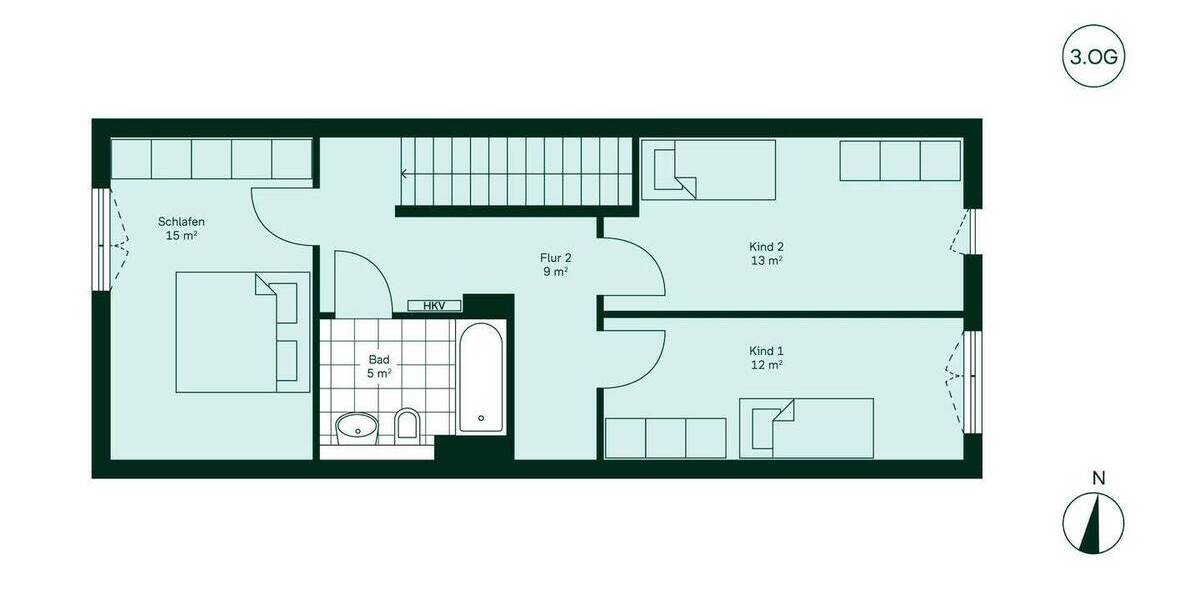 Etagenwohnung Düsseldorf Benrath - 4 Zimmer, 105 m&sup2;, 599.900&euro; | Angebot:25938554