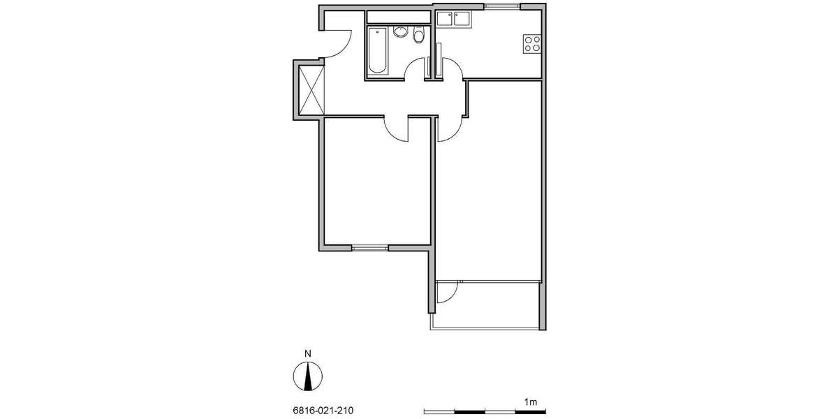 Etagenwohnung Ratingen West - 2 Zimmer, 60 m&sup2;, 384&euro; | Angebot:26629042