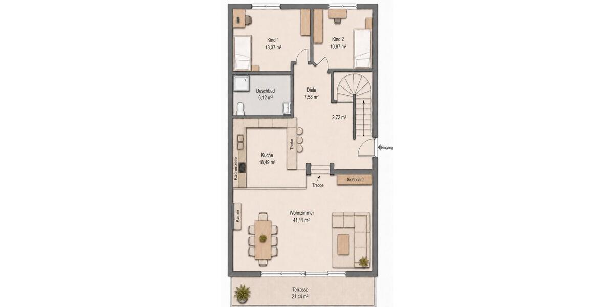 Maisonettenwohnung Düsseldorf Stadtbezirk 5 - 5 Zimmer, 173 m&sup2;, 1.040.000&euro; | Angebot:27213814