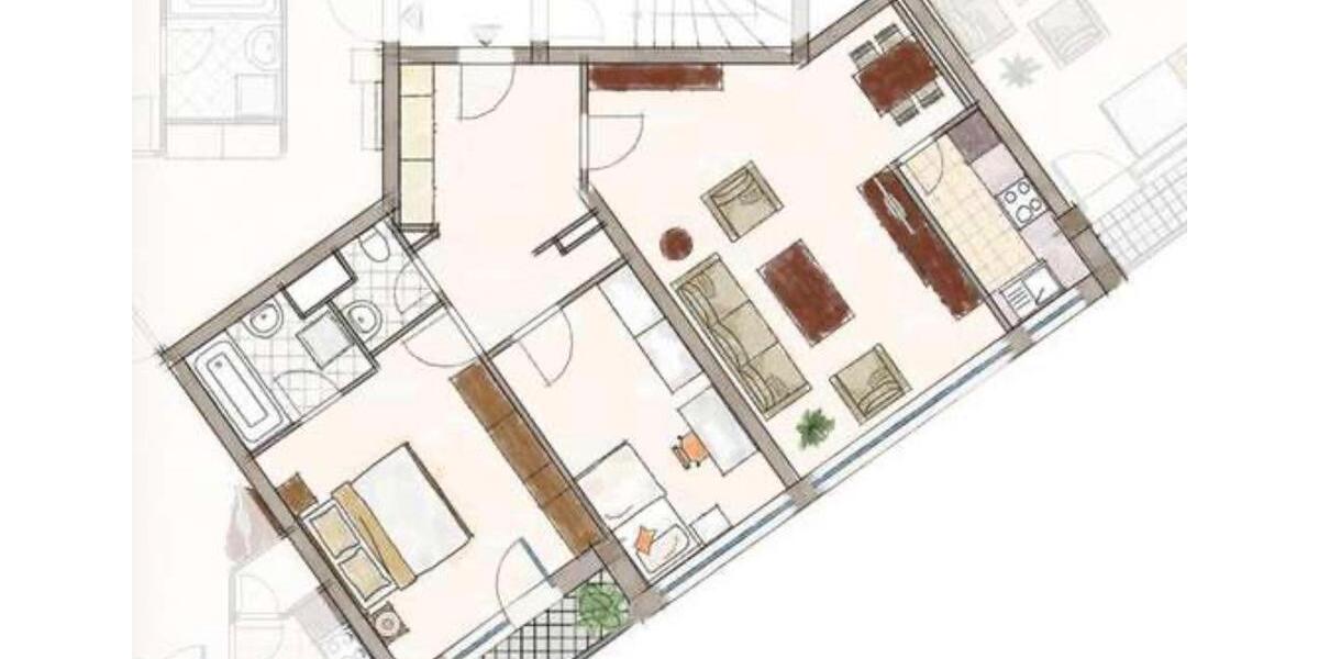 Etagenwohnung Düsseldorf Stadtbezirk 3 - 3 Zimmer, 74 m&sup2;, 1.550&euro; | Angebot:26025023