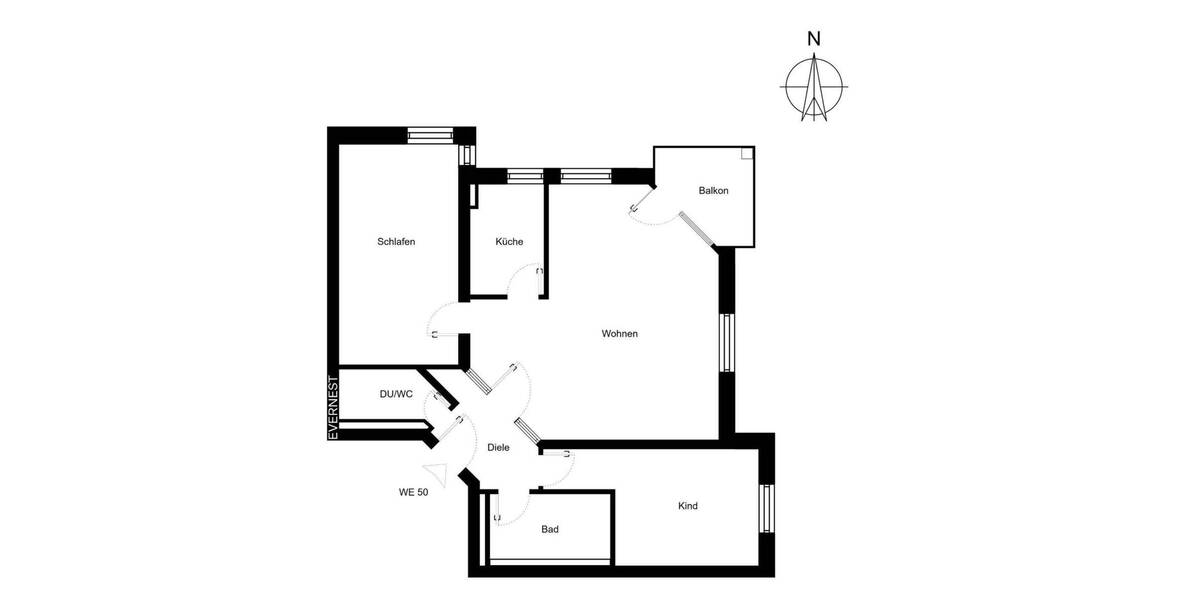 Etagenwohnung Düsseldorf Benrath - 3 Zimmer, 78 m&sup2;, 235.000&euro; | Angebot:25799863
