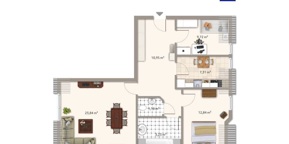 Etagenwohnung Düsseldorf Wersten - 3 Zimmer, 70 m&sup2;, 249.000&euro; | Angebot:25685557