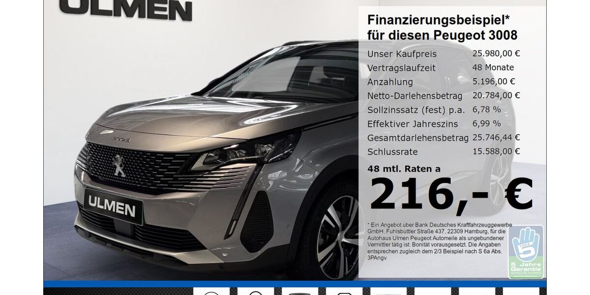 Peugeot 3008 44.925 km 25.980 &euro; Düsseldorf 40233