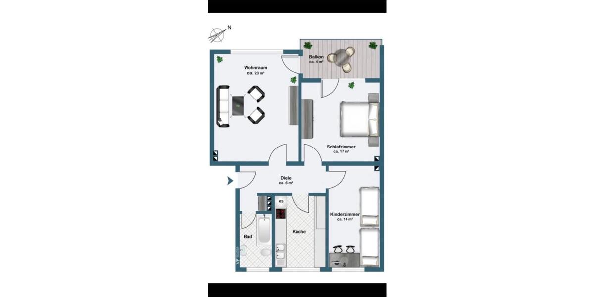 Etagenwohnung Essen Stadtbezirk IV - 3 Zimmer, 76 m&sup2;, 152.000&euro; | Angebot:26462390