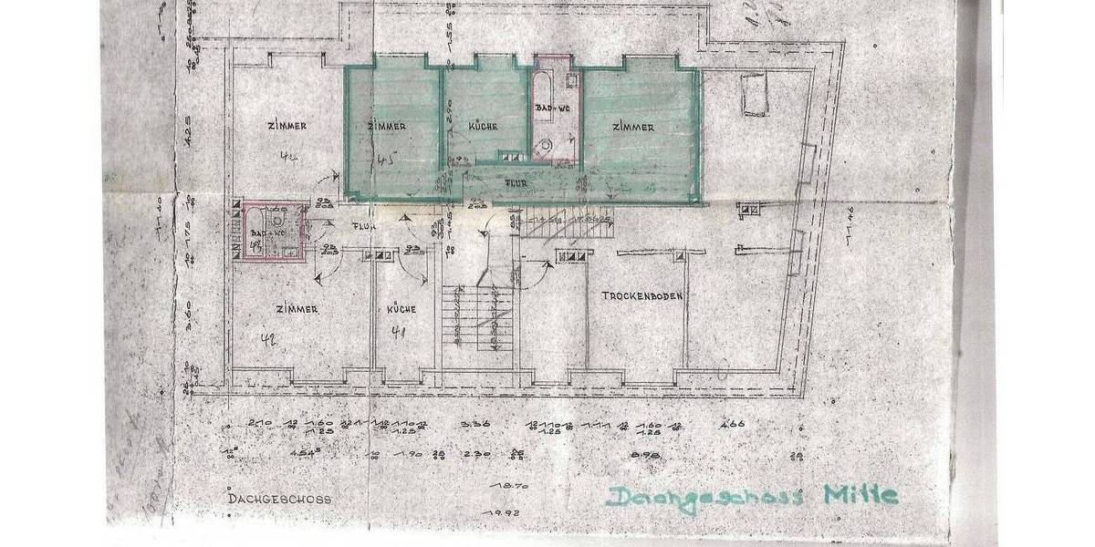 Etagenwohnung Essen Holsterhausen - 2 Zimmer, 41 m&sup2;, 513&euro; | Angebot:26044997