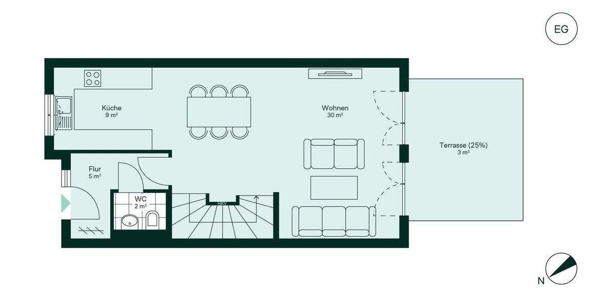 Reihenmittelhaus Heiligenhaus Mitte - 4 Zimmer, 145 m&sup2;, 619.900&euro; | Angebot:25664180