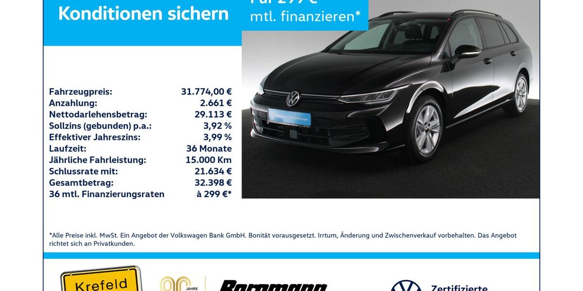 VW Golf 11.012 km 30.996 &euro; Krefeld 47803
