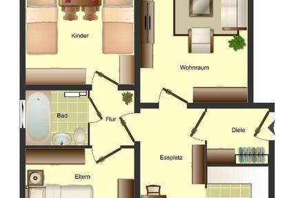 Wohnung Wuppertal Gemarkung Langerfeld - 3 Zimmer, 69 m&sup2;, 649&euro; | Angebot:25131695
