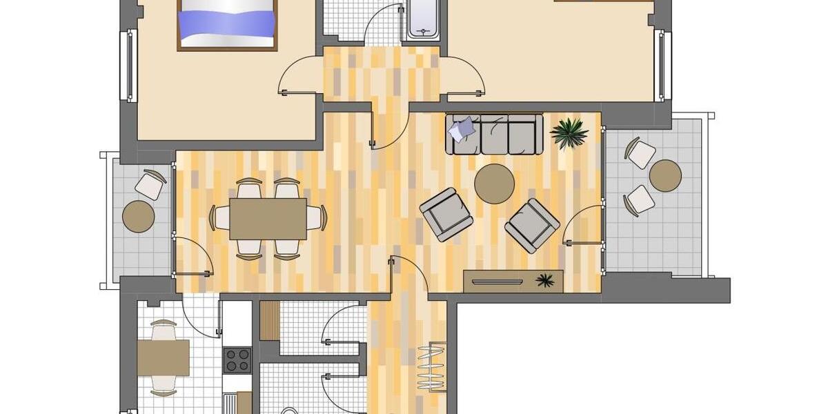 Etagenwohnung Düsseldorf Stadtbezirk 9 - 3 Zimmer, 66 m&sup2;, 758&euro; | Angebot:25974810