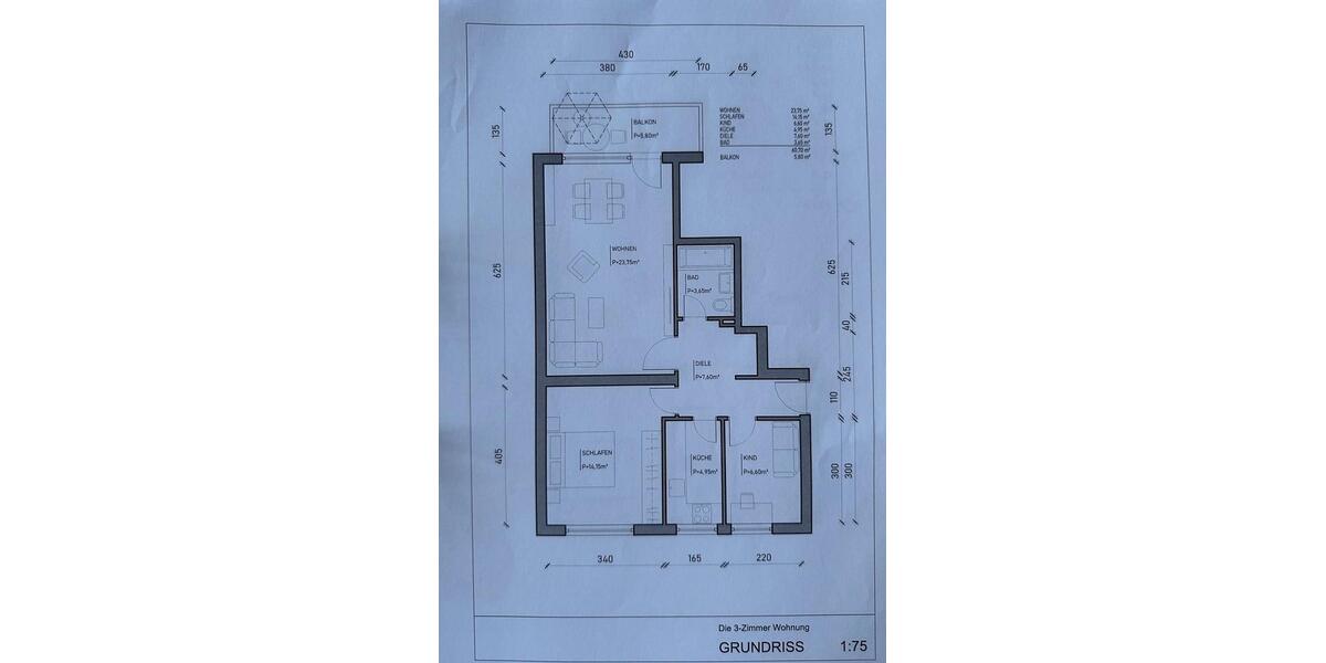 Etagenwohnung Ratingen - 3 Zimmer, 63 m&sup2;, 237.500&euro; | Angebot:27217661
