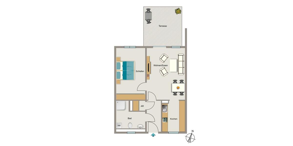 Erdgeschoßwohnung Duisburg Walsum - 2 Zimmer, 68 m&sup2;, 819&euro; | Angebot:25956789