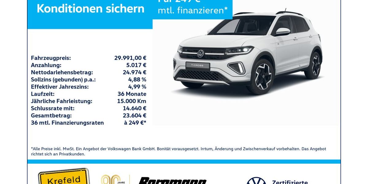 VW T-Cross 2.562 km 29.991 &euro; Krefeld 47803