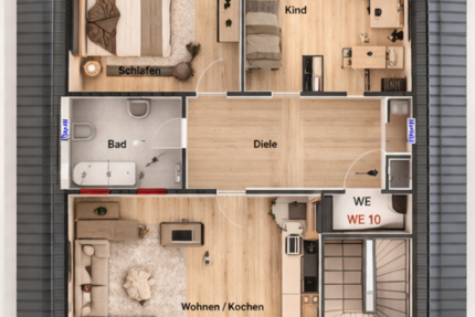 Wohnung Essen Huttrop - 3 Zimmer, 75 m&sup2;, 59.000&euro; | Angebot:25866857