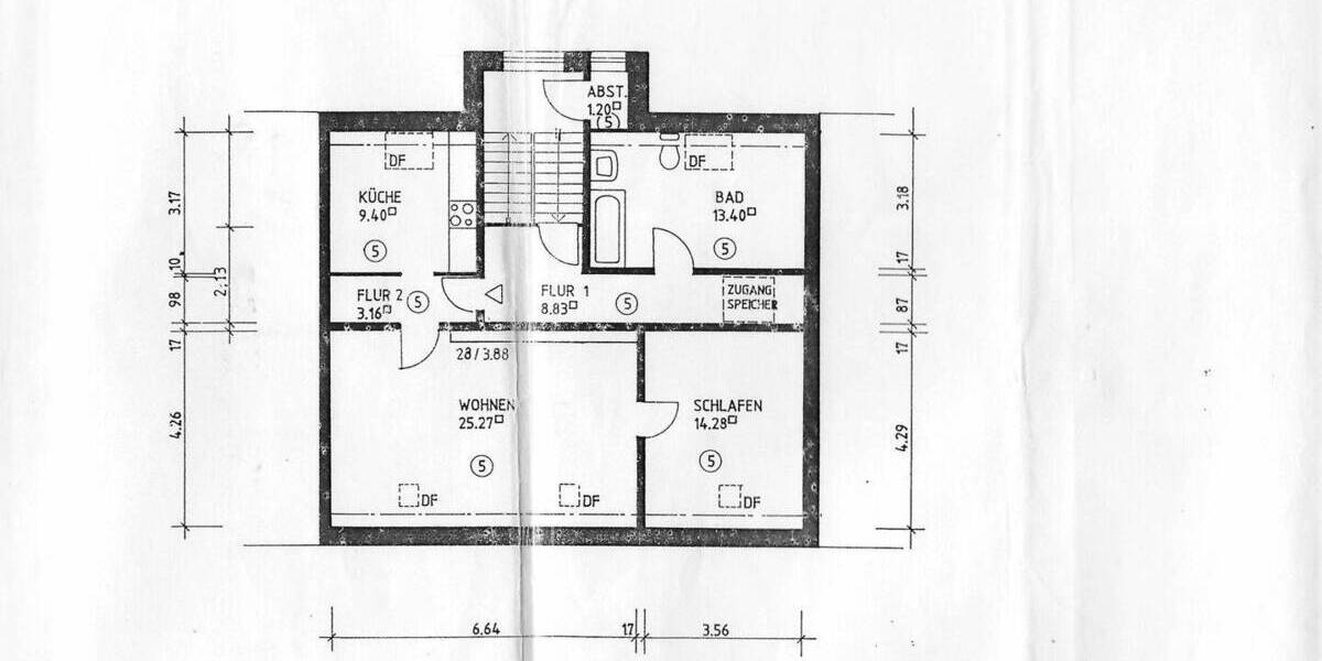 Etagenwohnung Wuppertal / Nützenberg Elberfeld - 3 Zimmer, 73 m&sup2;, 129.000&euro; | Angebot:26014784