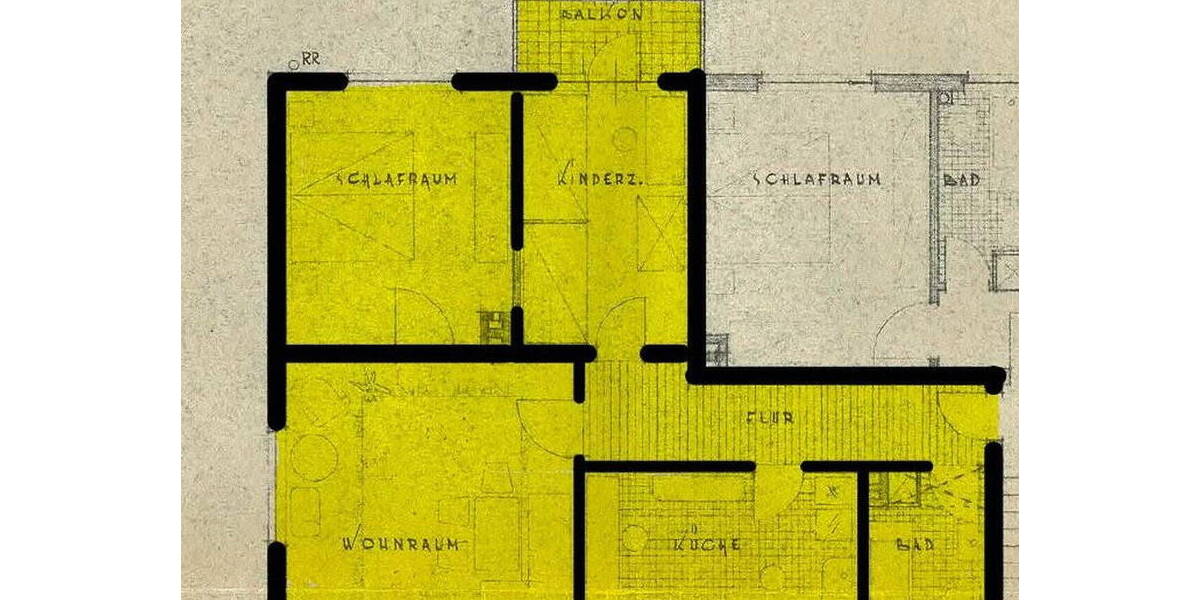 Etagenwohnung Essen Frohnhausen - 3 Zimmer, 69 m&sup2;, 630&euro; | Angebot:26217250