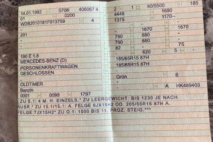 Mercedes-Benz 190 153.000 km 10.500 &euro; Korschenbroich 41352
