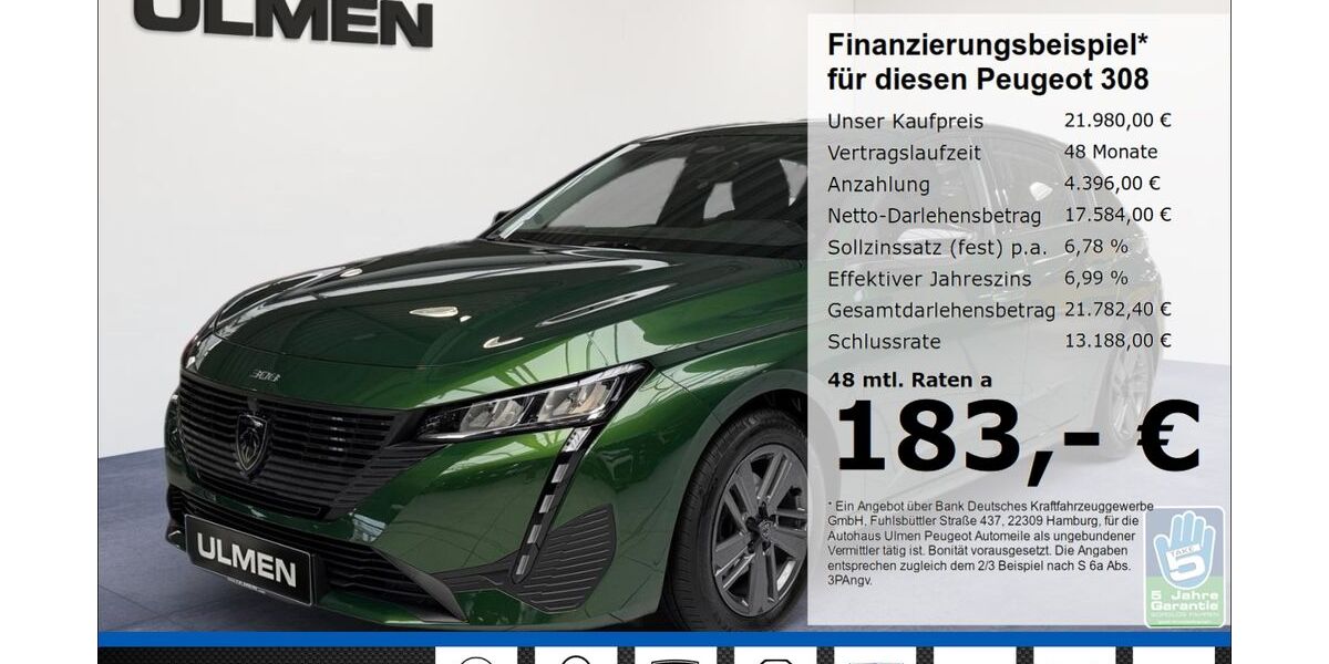 Peugeot 308 22.898 km 21.980 &euro; Düsseldorf 40233