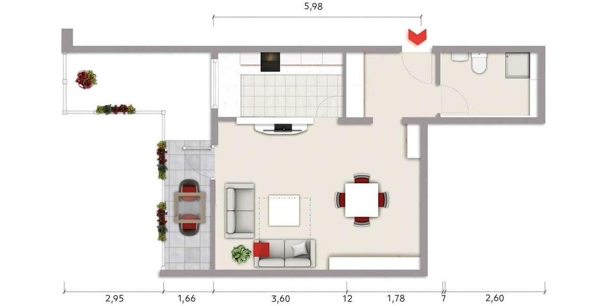 Etagenwohnung Ratingen Tiefenbroich - 1 Zimmer, 47 m&sup2;, 145.678&euro; | Angebot:24838220