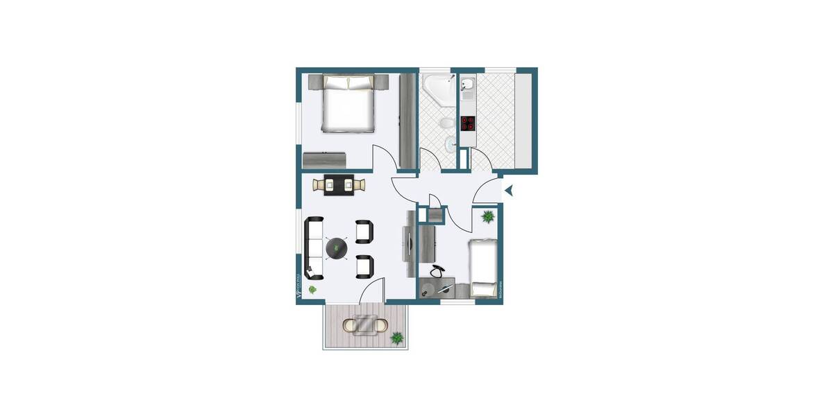 Etagenwohnung Düsseldorf / Holthausen Holthausen - 3 Zimmer, 59 m&sup2;, 249.000&euro; | Angebot:26544392