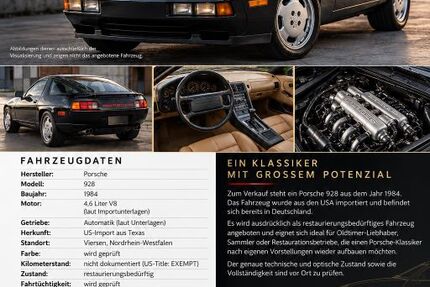 Porsche 928 57.000 km 7.999 &euro; Düsseldorf 40454