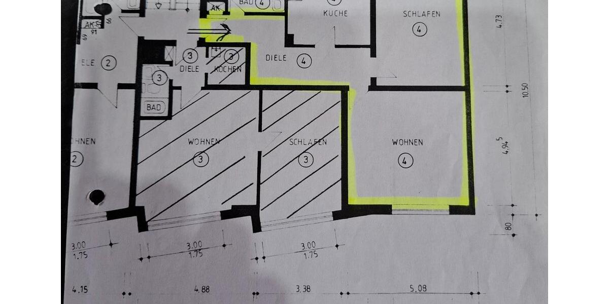 Etagenwohnung Oberhausen - 2.5 Zimmer, 76 m&sup2;, 149.000&euro; | Angebot:27180939