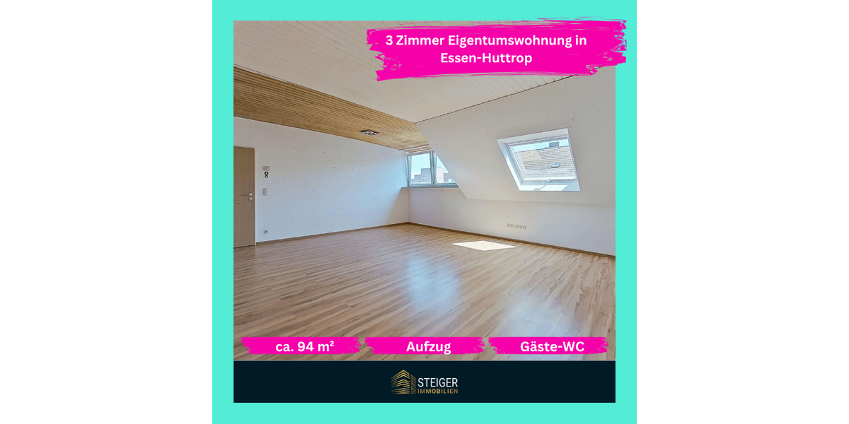 Etagenwohnung Essen Frillendorf - 3 Zimmer, 94 m&sup2;, 179.000&euro; | Angebot:27529323
