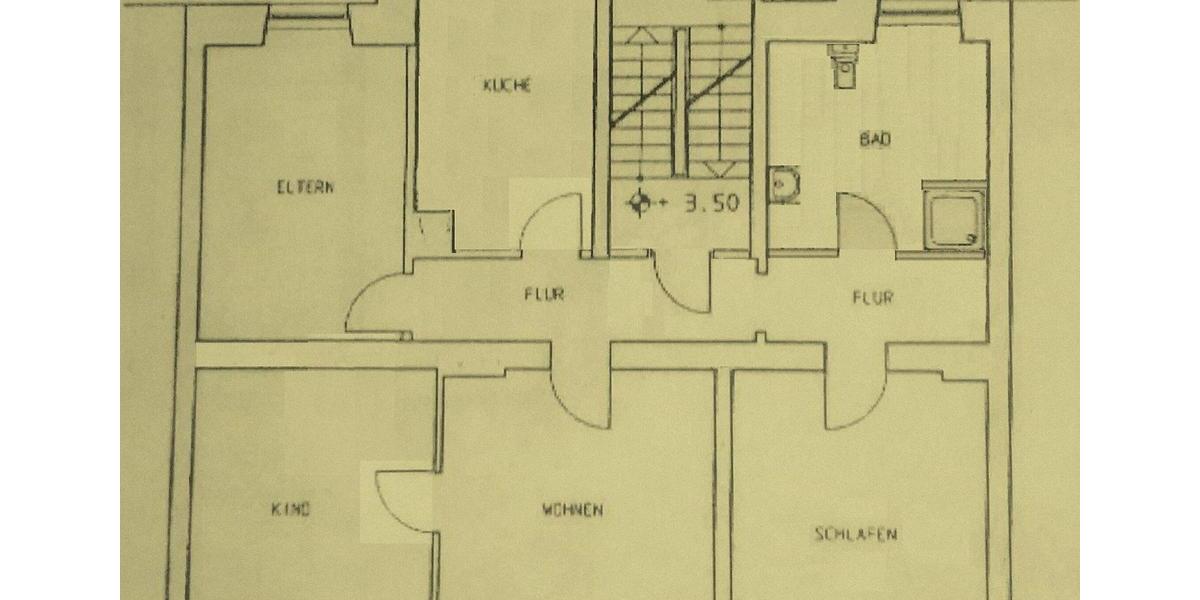 Etagenwohnung Wuppertal Gemarkung Langerfeld - 5 Zimmer, 100 m&sup2;, 1.200&euro; | Angebot:25749494