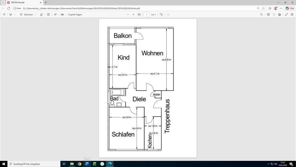 Erdgeschoßwohnung Mülheim an der Ruhr Dümpten - 3 Zimmer, 80 m&sup2;, 698&euro; | Angebot:25976809