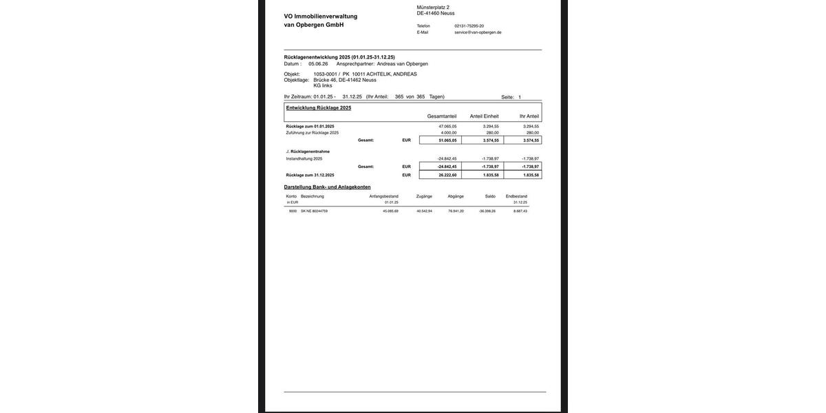 Etagenwohnung Neuss - 1 Zimmer, 52 m&sup2;, 165.000&euro; | Angebot:26958684