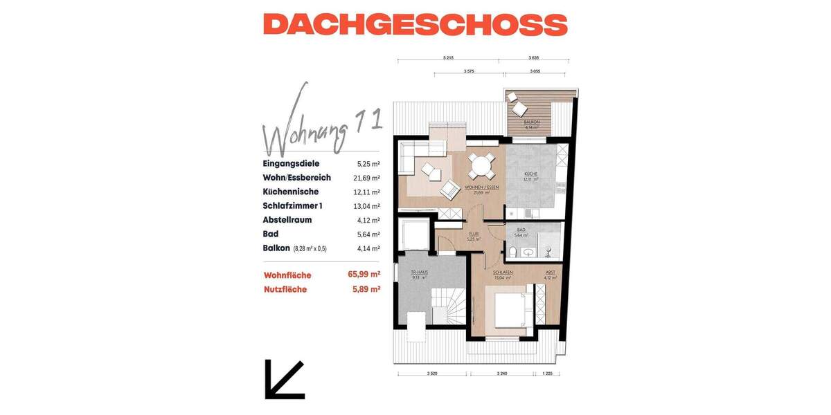 Etagenwohnung Willich - 2 Zimmer, 66 m&sup2;, 345.000&euro; | Angebot:25729144