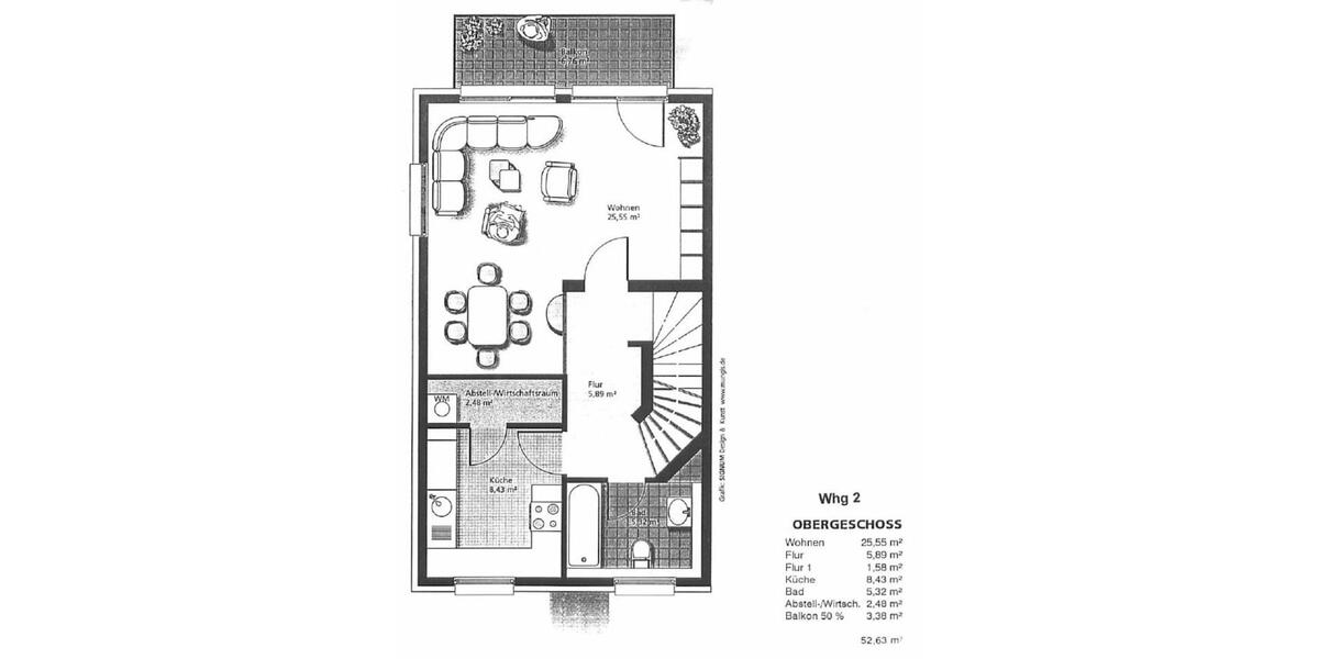 Maisonettenwohnung Wuppertal Gemarkung Ronsdorf - 4 Zimmer, 106 m&sup2;, 299.000&euro; | Angebot:25178782