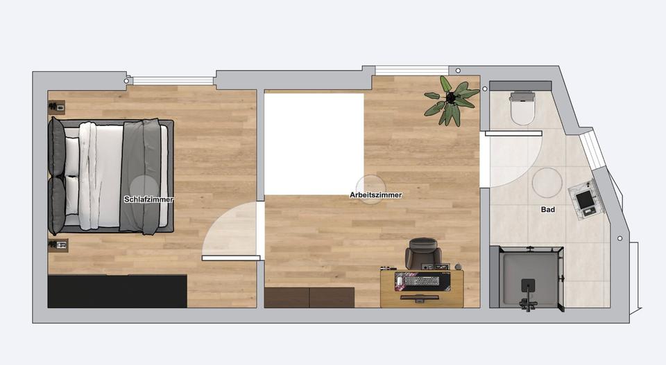 Maisonettenwohnung Wuppertal Barmen - 2.5 Zimmer, 65 m&sup2;, 156.000&euro; | Angebot:25381596