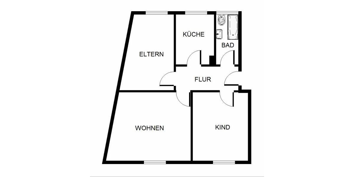 Etagenwohnung Essen Stadtbezirk VI - 3.5 Zimmer, 63 m&sup2;, 629&euro; | Angebot:25881131