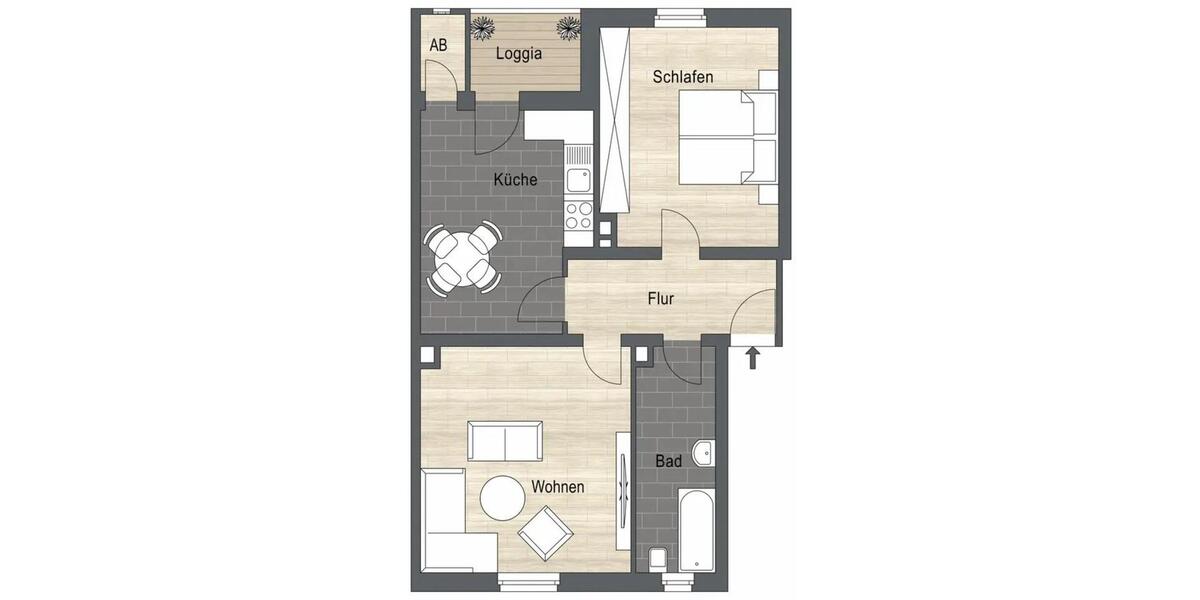 Etagenwohnung Essen Stadtbezirk VII - 2.5 Zimmer, 68 m&sup2;, 159.000&euro; | Angebot:25105000