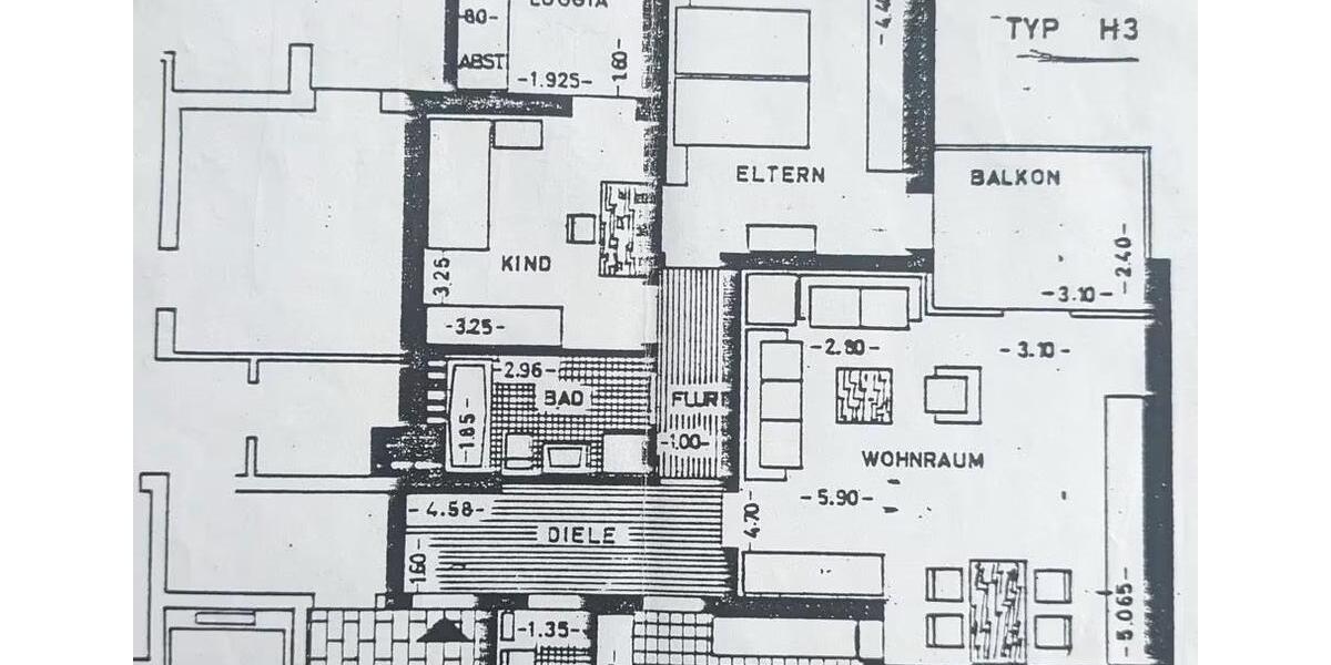 Etagenwohnung Kaarst - 3 Zimmer, 87 m&sup2;, 1.100&euro; | Angebot:26329332