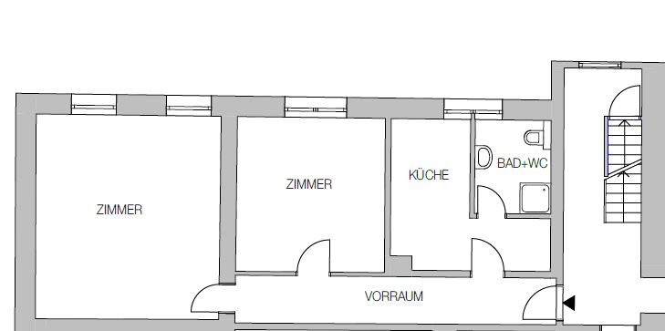 Erdgeschoßwohnung Gelsenkirchen Rotthausen - 2.5 Zimmer, 67 m&sup2;, 450&euro; | Angebot:26442689