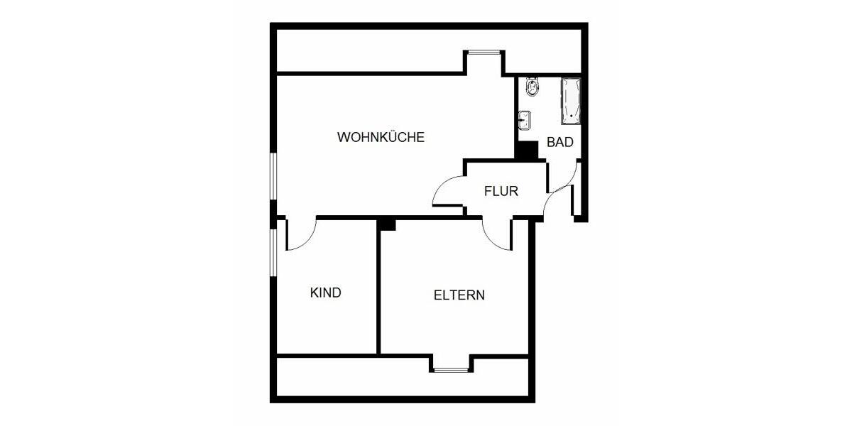 Dachgeschoßwohnung Essen Stadtbezirk VI - 3.5 Zimmer, 38 m&sup2;, 382&euro; | Angebot:25277384