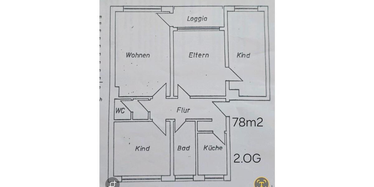 Etagenwohnung Krefeld Benrad - 4 Zimmer, 78 m&sup2;, 165.000&euro; | Angebot:26493611