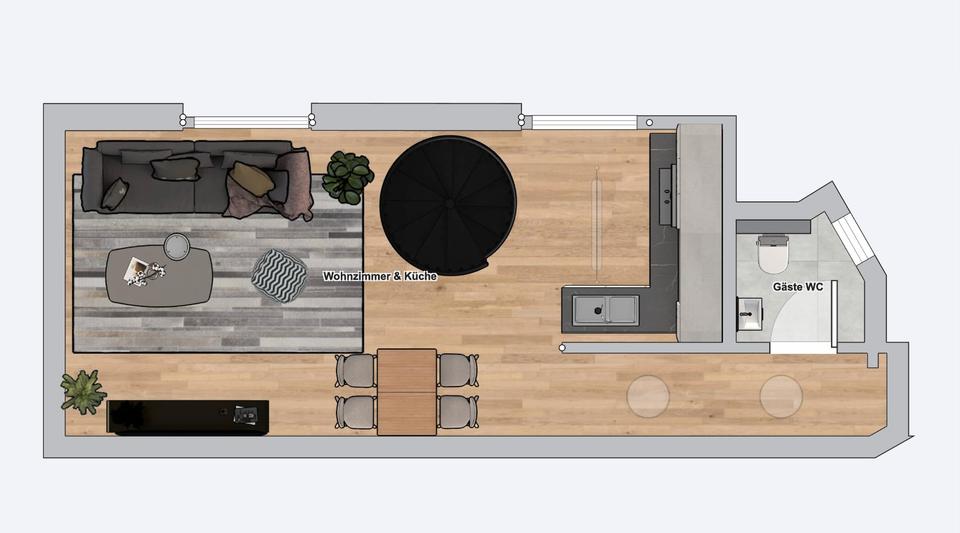Maisonettenwohnung Wuppertal Barmen - 2.5 Zimmer, 60 m&sup2;, 149.500&euro; | Angebot:26975064
