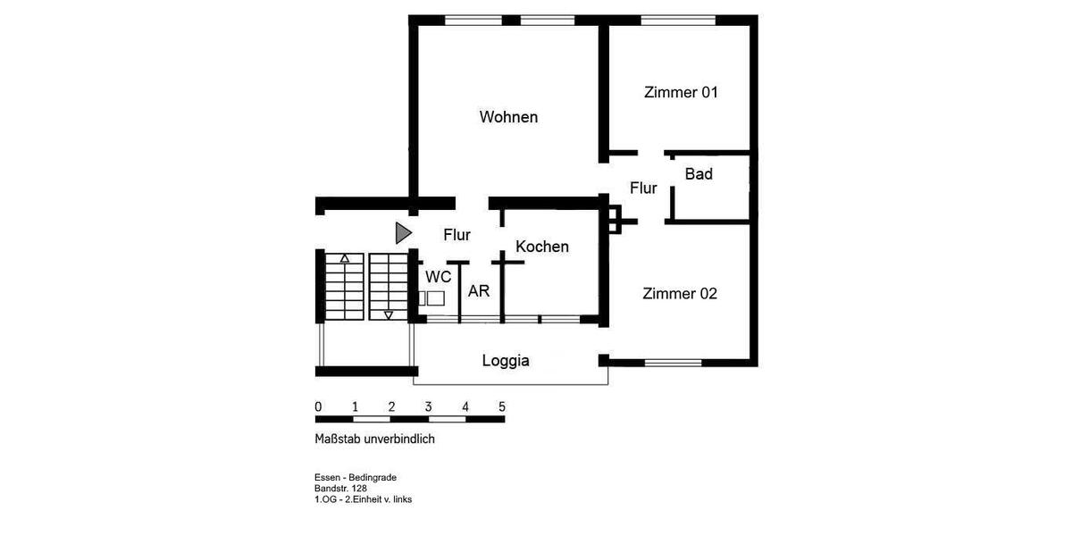 Etagenwohnung Essen Stadtbezirk IV - 3 Zimmer, 67 m&sup2;, 754&euro; | Angebot:25545629