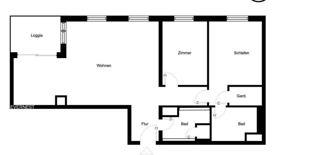 Etagenwohnung Düsseldorf Pempelfort - 3 Zimmer, 99 m&sup2;, 790.000&euro; | Angebot:25738399