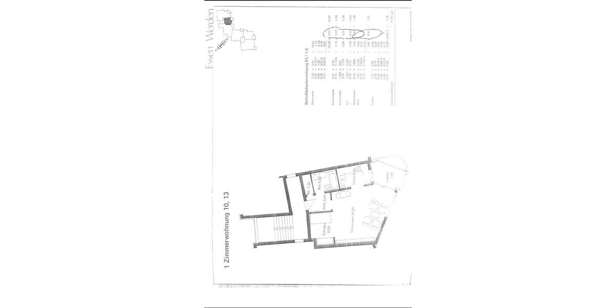 Etagenwohnung Essen Stadtbezirk IX - 1.5 Zimmer, 49 m&sup2;, 155.000&euro; | Angebot:26963298