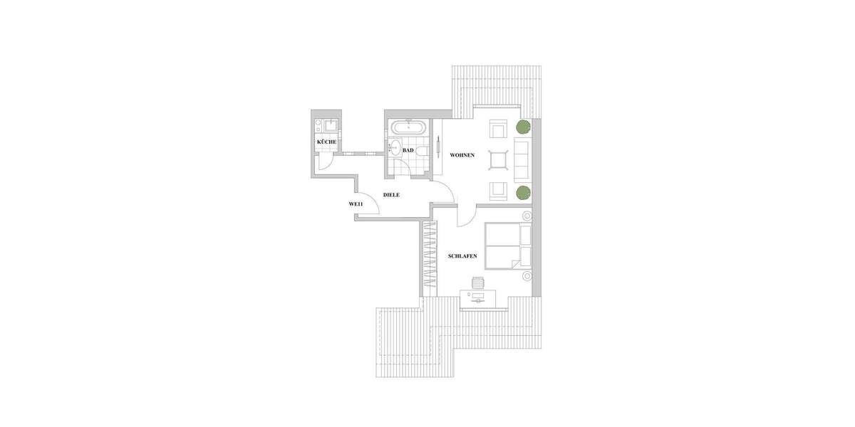 Etagenwohnung Düsseldorf Düsseltal - 2 Zimmer, 47 m&sup2;, 240.000&euro; | Angebot:25774674