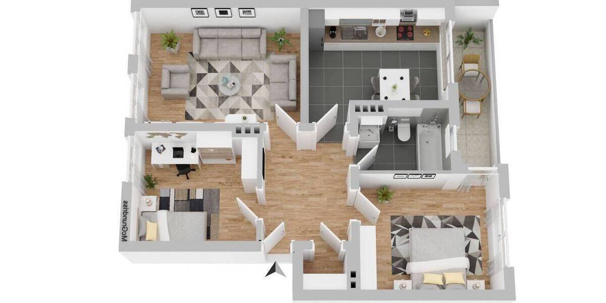 Etagenwohnung Neuss Barbaraviertel - 3 Zimmer, 208.700&euro; | Angebot:26410964