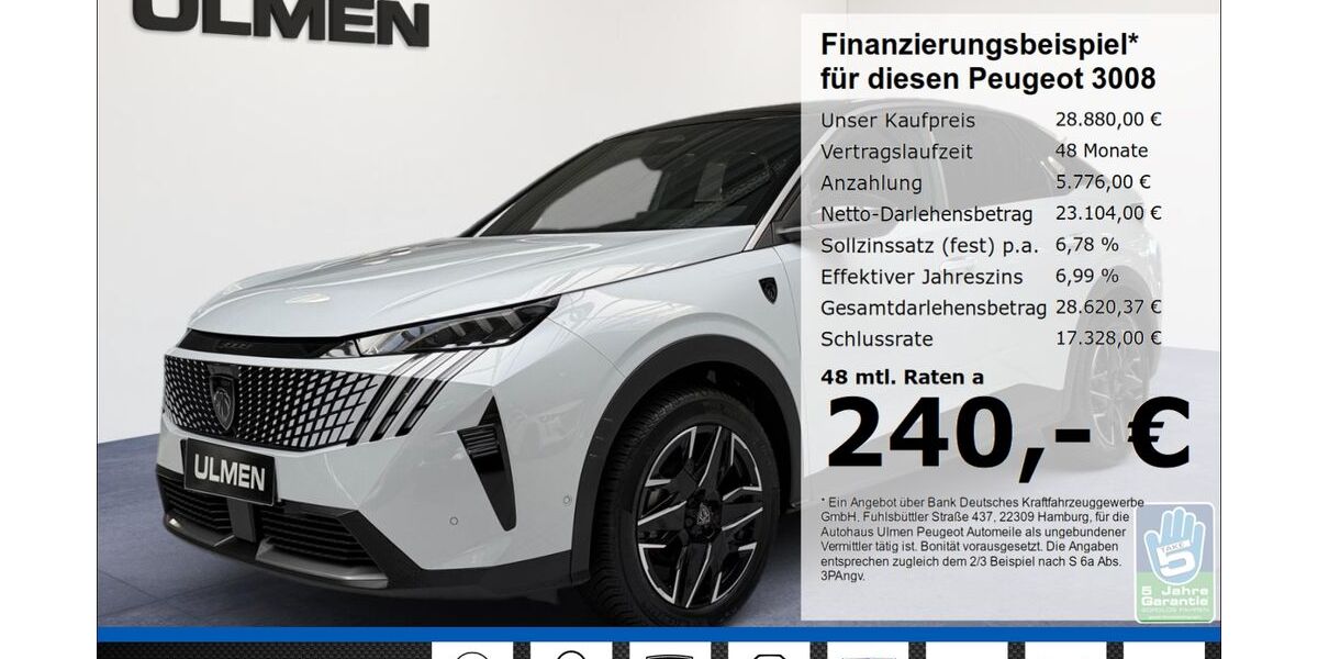 Peugeot 3008 45.635 km 28.880 &euro; Düsseldorf 40233