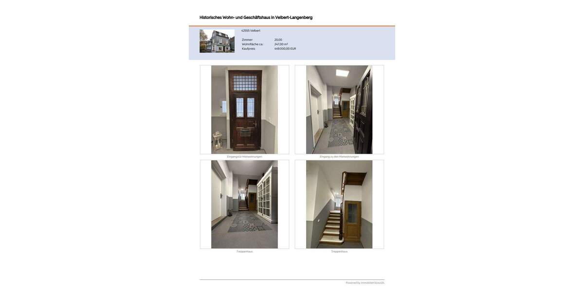 Mehrfamilienhaus, Wohnhaus Velbert Langenberg Langenberg - 2 Zimmer, 247 m&sup2;, 299.000&euro; | Angebot:25735084