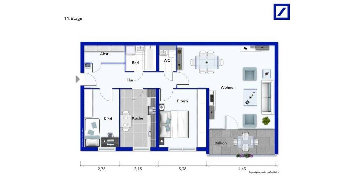 Etagenwohnung Ratingen West - 3 Zimmer, 89 m&sup2;, 229.000&euro; | Angebot:25686032