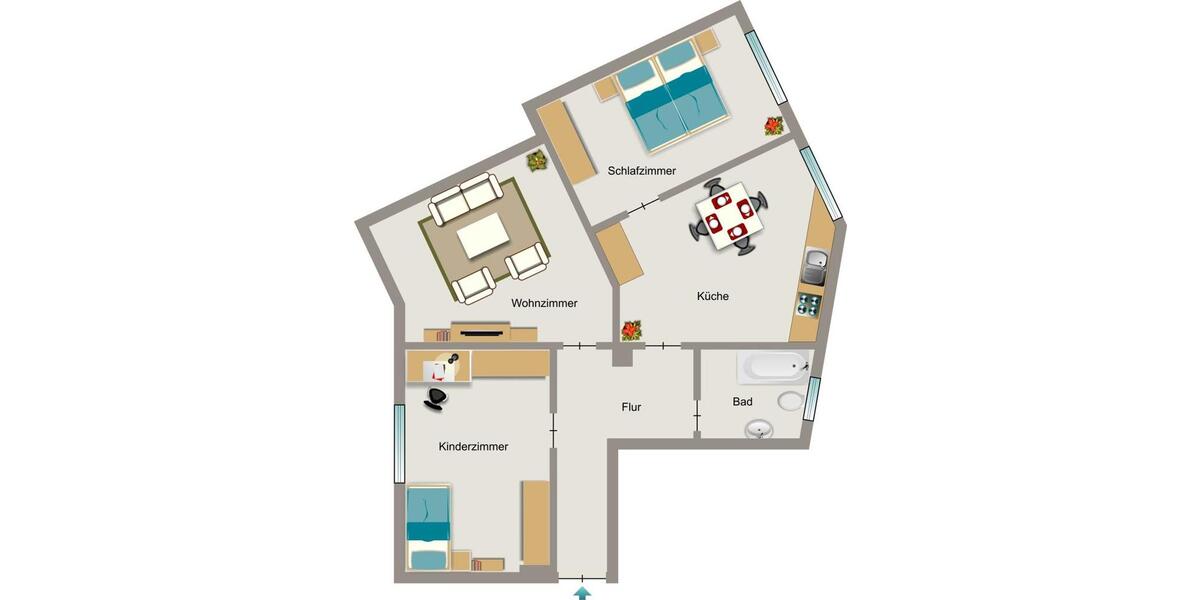 Etagenwohnung Essen Stadtbezirk III - 3.5 Zimmer, 83 m&sup2;, 782&euro; | Angebot:25756981