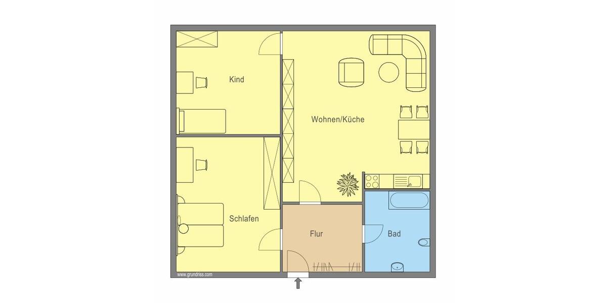 Etagenwohnung Essen Stadtbezirk V - 2 Zimmer, 54 m&sup2;, 539&euro; | Angebot:21667072