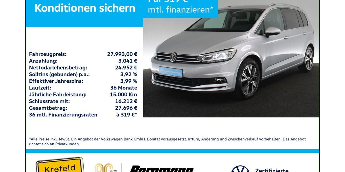 VW Touran 55.442 km 27.170 &euro; Krefeld 47803